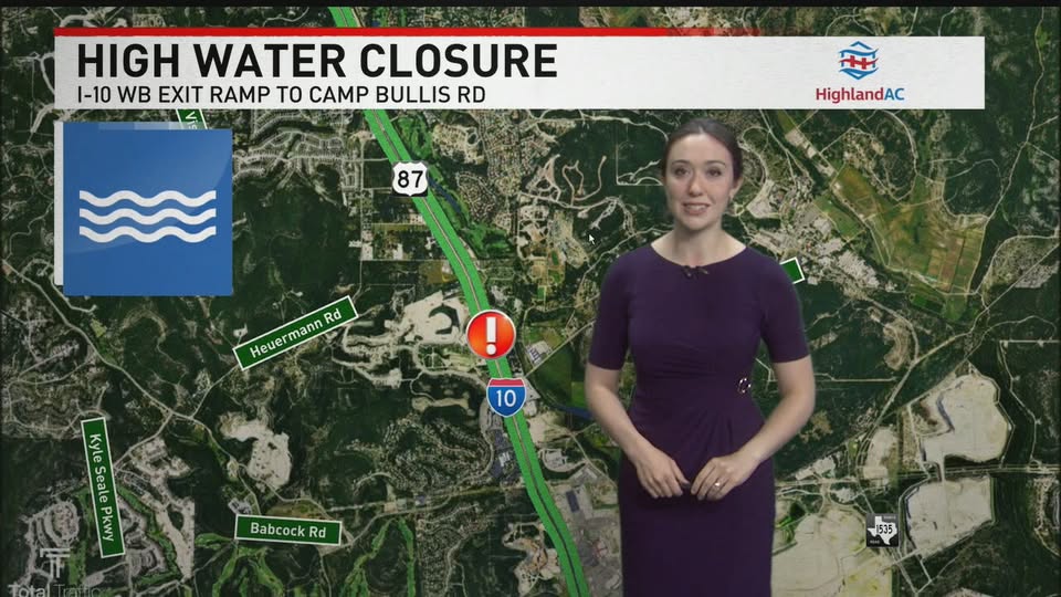 High Water Closure: Westbound I-10 Exit Ramp to Camp Bullis Road Closed