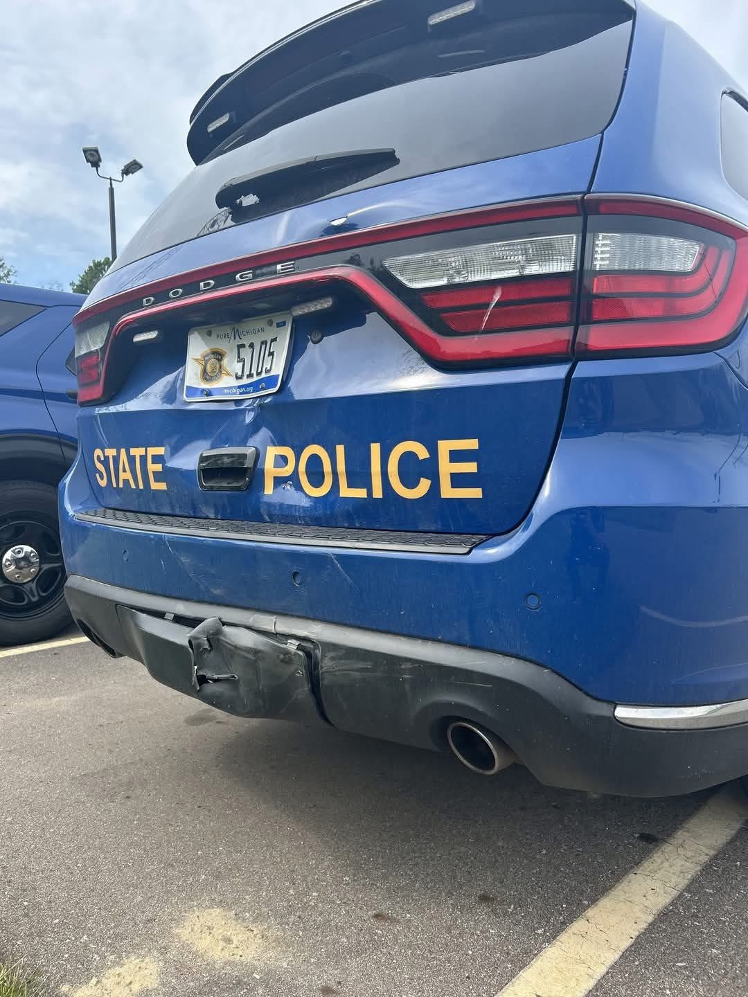 Michigan State Police Fifth District Incident Report: Patrol Vehicle Struck During Roadside Assist